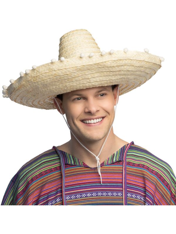 Mexicaanse Sombrero Heren met Witte Bolletjes