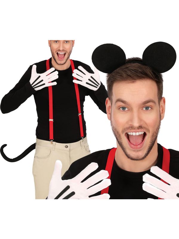 Mickey Mouse Outfit Accessoireset 4-Delig