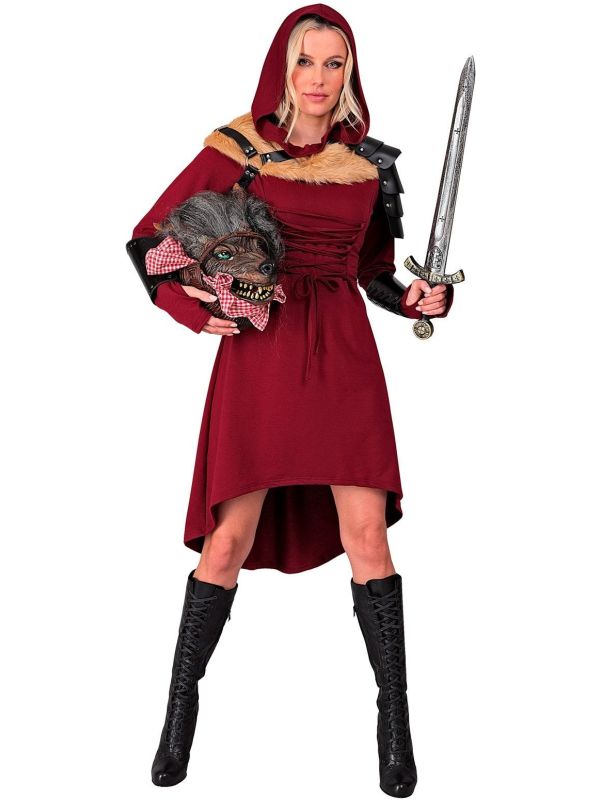 Middeleeuwse Jurk Bordeauxrood Dames