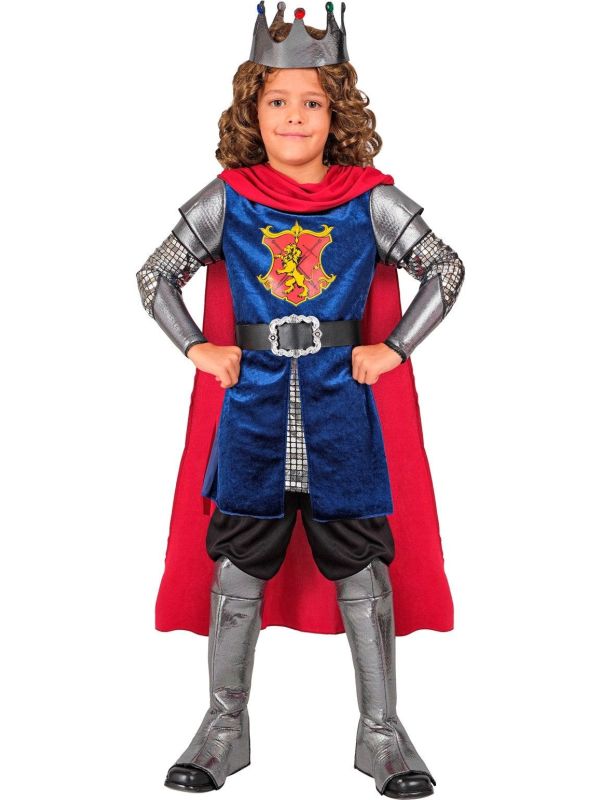 Middeleeuwse Koning Kostuum Blauw Jongens