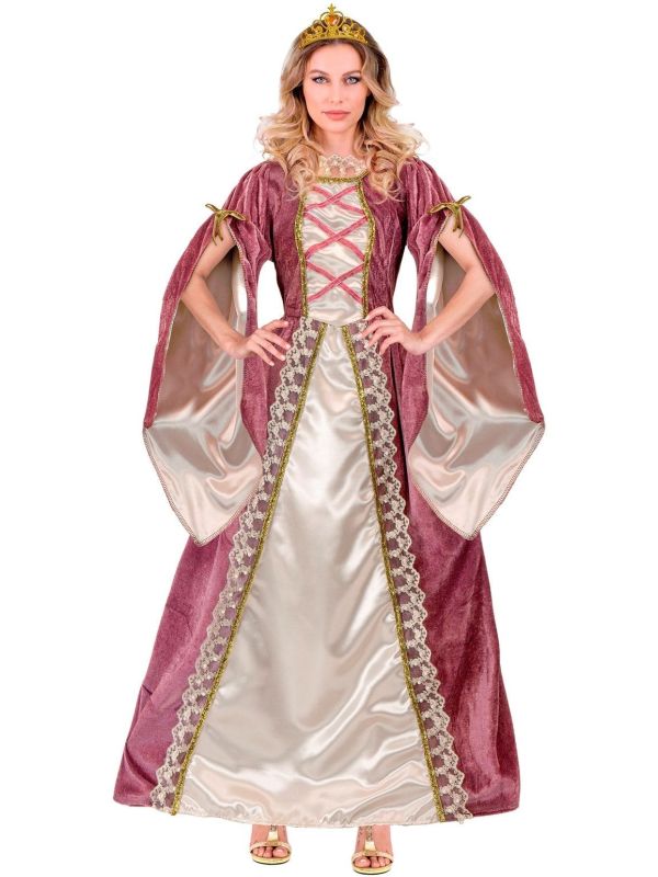 Middeleeuwse Prinses Jurk Roze Dames