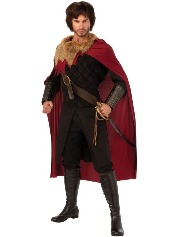 Middeleeuwse Ridder Kostuum Heren Rood Bruin