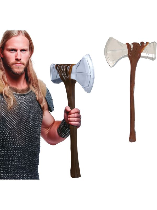 Middeleeuwse Viking Bijl Bruin 61cm