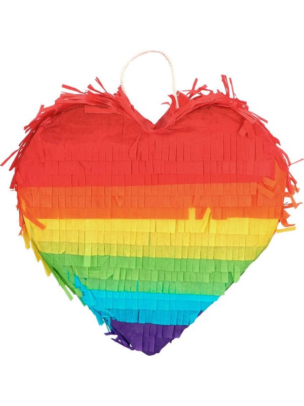 Mini Pinata Hart Regenboog