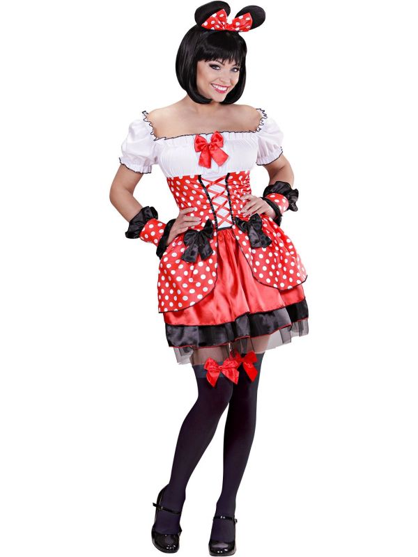Minnie mouse jurkje rood