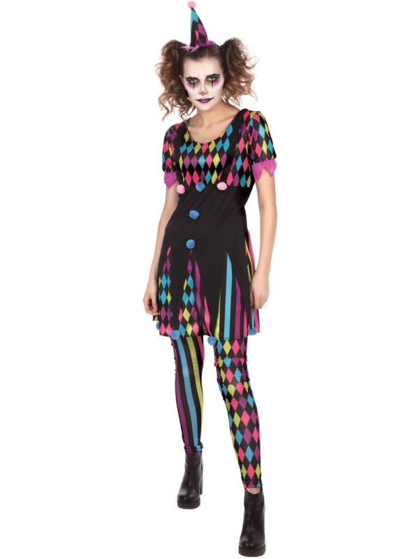 Mischief Clown Dames Kostuum