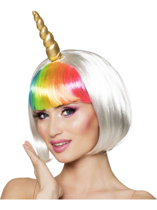 Moonlight Eenhoorn Pruik Regenboog Wit