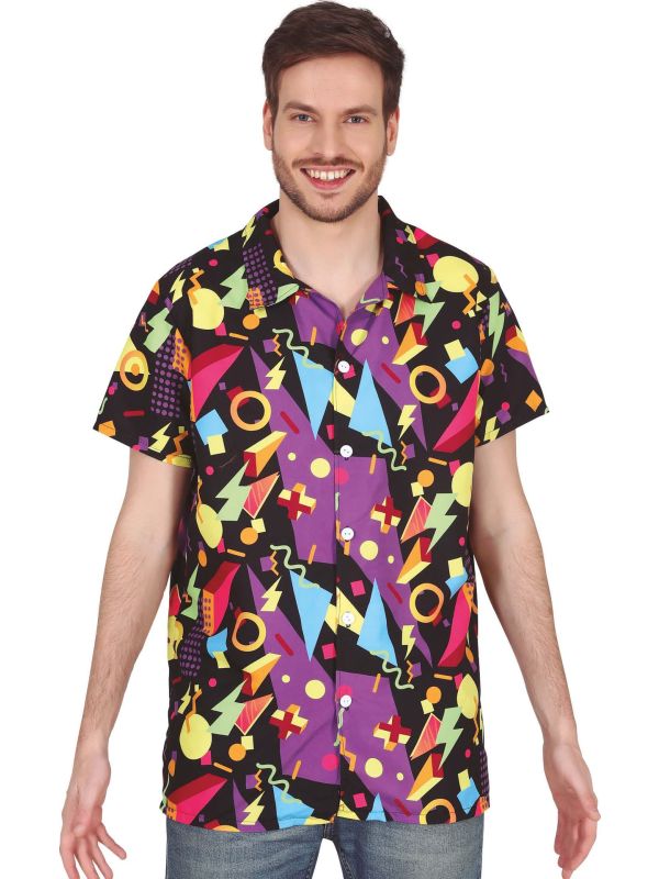 Multicolor 80's Shirt Volwassenen