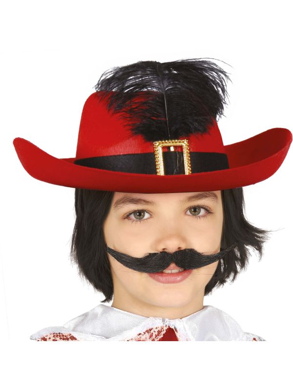 Musketier Hoed Rood Kind