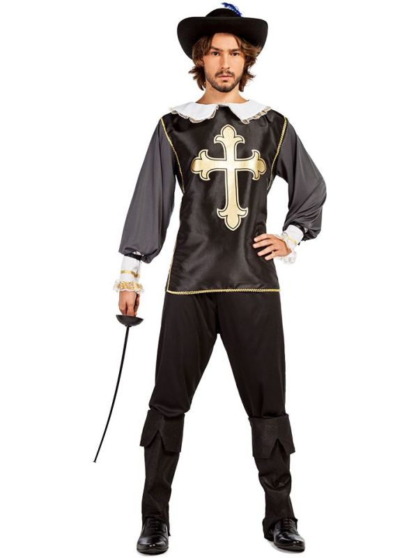 Musketier Kostuum Heren Zwart