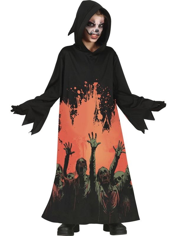 Mysterieus Zombie Gewaad Zwart Kind