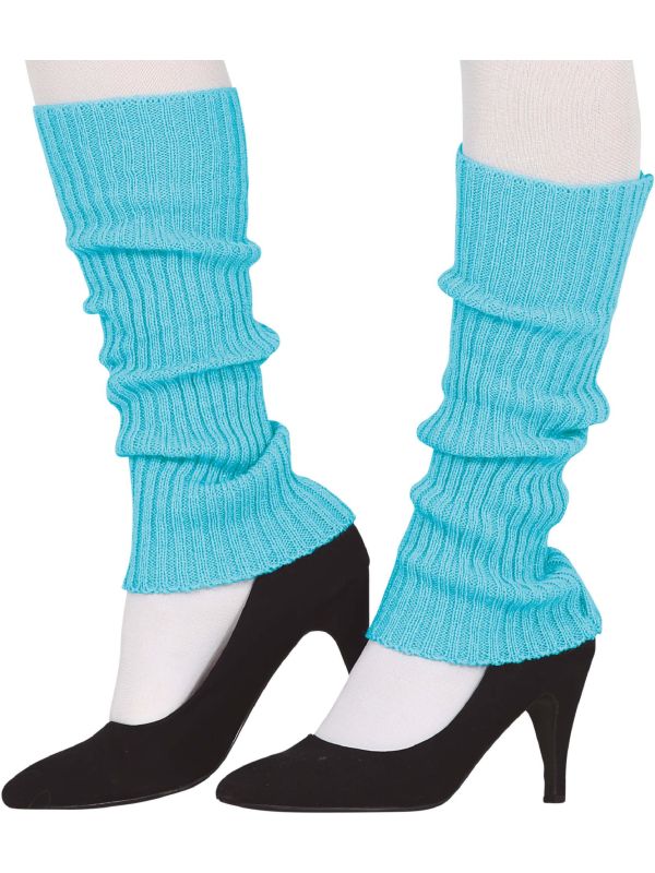 Neon Blauwe 80's Beenwarmers Retro