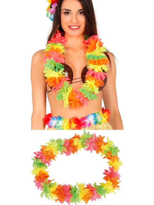 Neon Gekleurde Hawaii Ketting