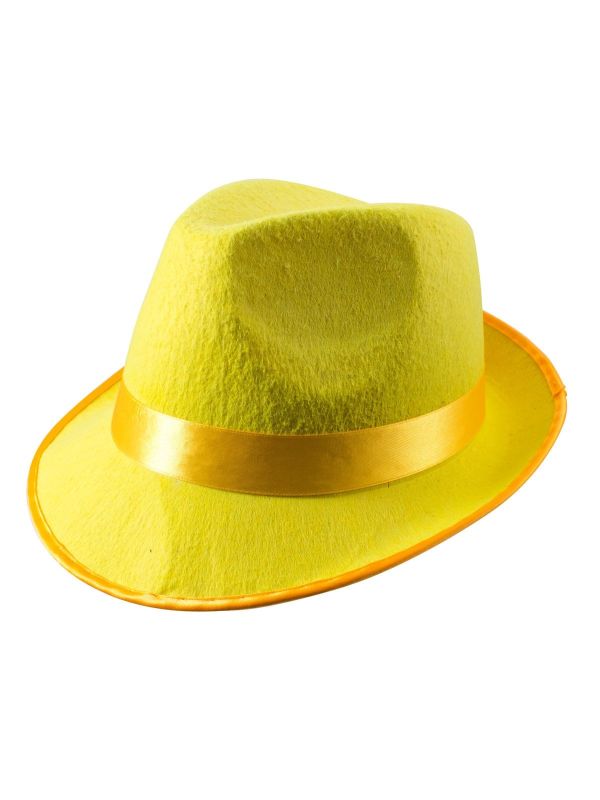 Neon Gele Feesthoedje Fedora