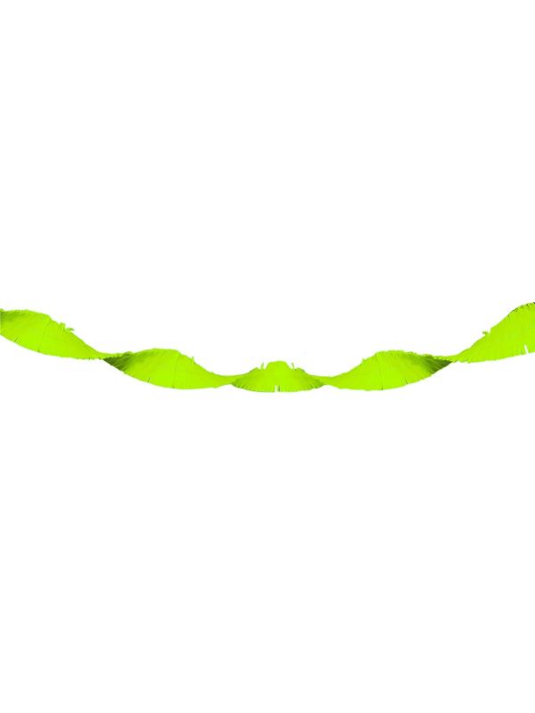 Neon Groene Crepe Papier Slinger 18 Meter