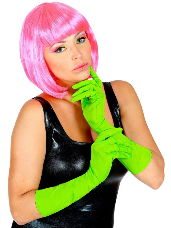 Neon Groene Lange Handschoenen