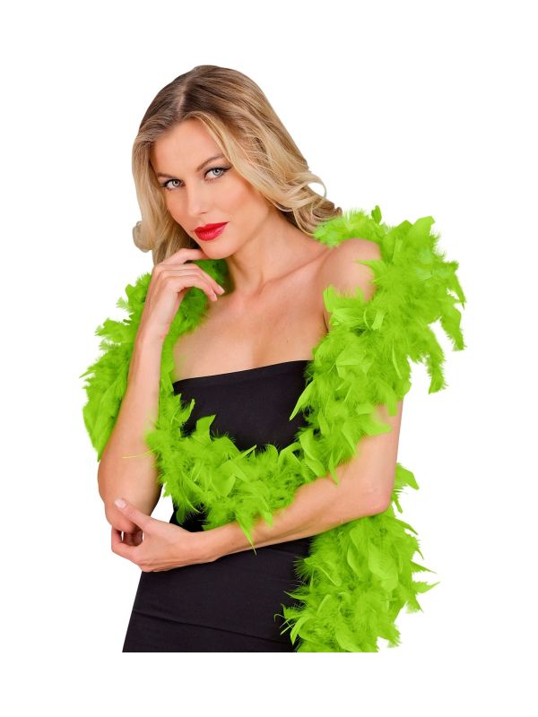 Neon Groene Luxe Veren Boa 180cm