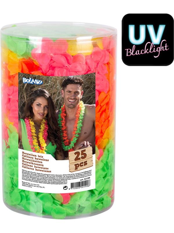 Neon Hawaïkransen Set 25 Stuks