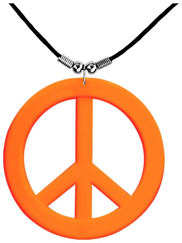 Neon Oranje Hippie Ketting