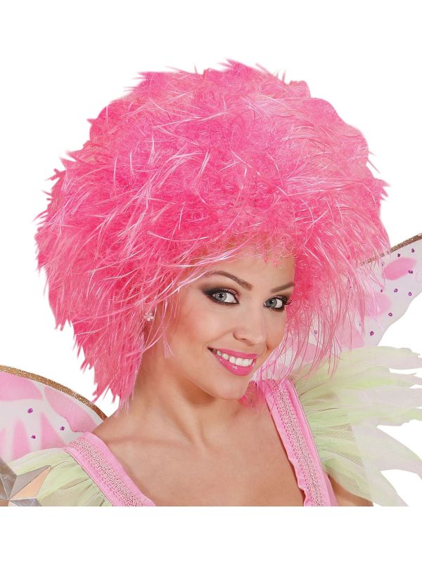 Neon Roze Fee Pruik