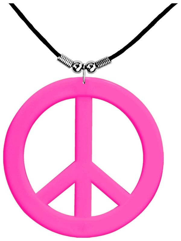 Neon Roze Hippie Ketting