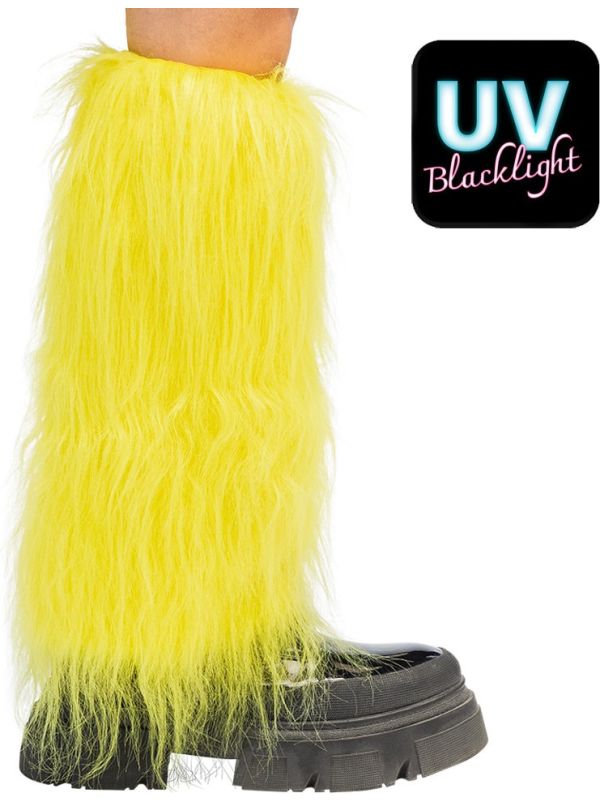 Neongele UV Beenwarmers Dames