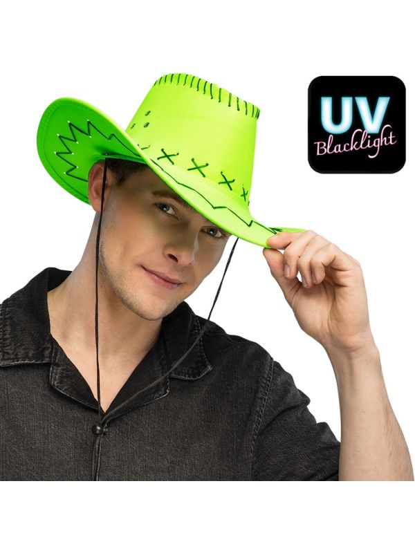 Neongroene Rodeo Cowboyhoed