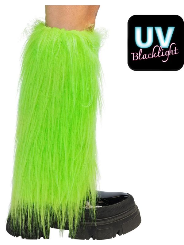 Neongroene UV Beenwarmers Dames
