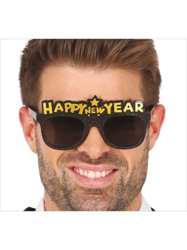 Nieuwjaar Bril Zwart Volwassenen