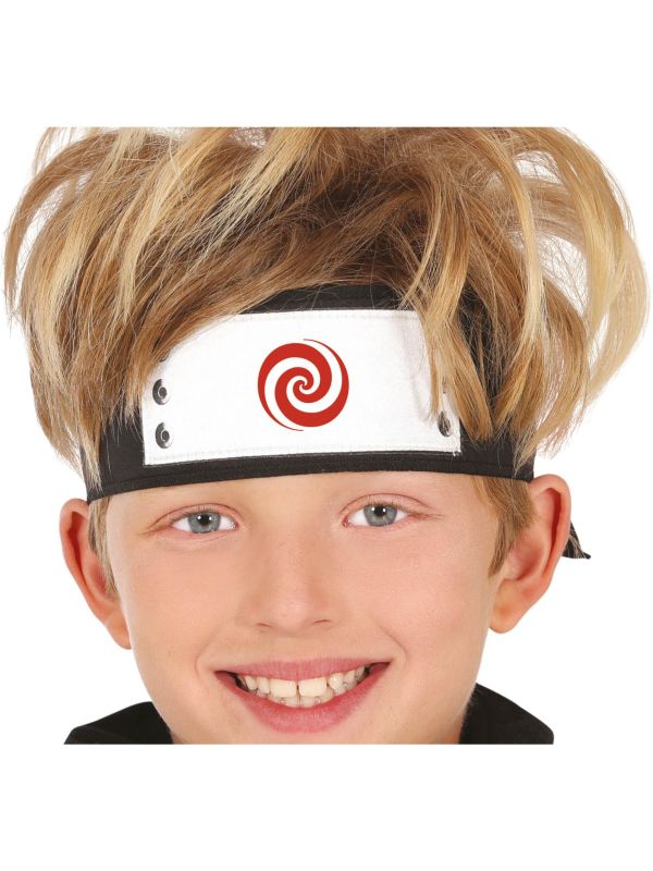 Ninja Hoofdband Zwart Wit Kind