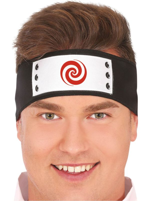 Ninja Hoofdband Zwart Wit Volwassenen