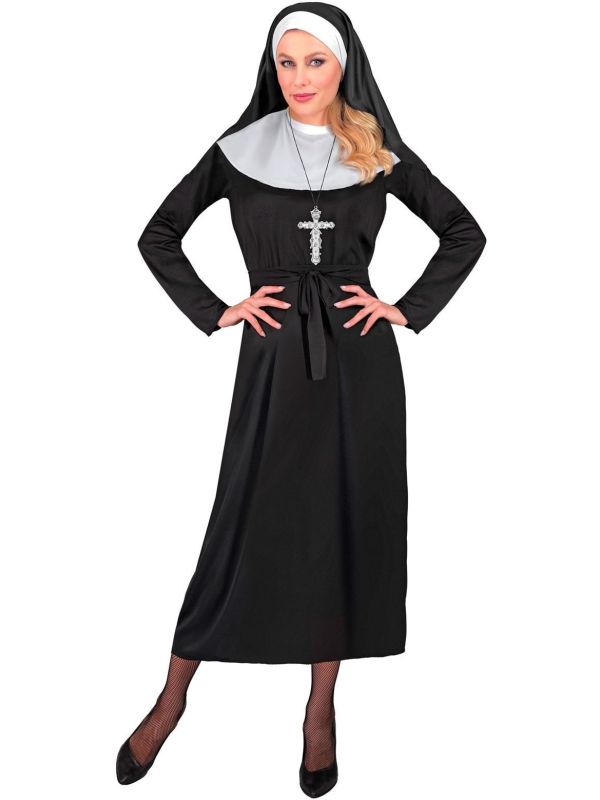 Nonnen Kostuum Dames Zwart
