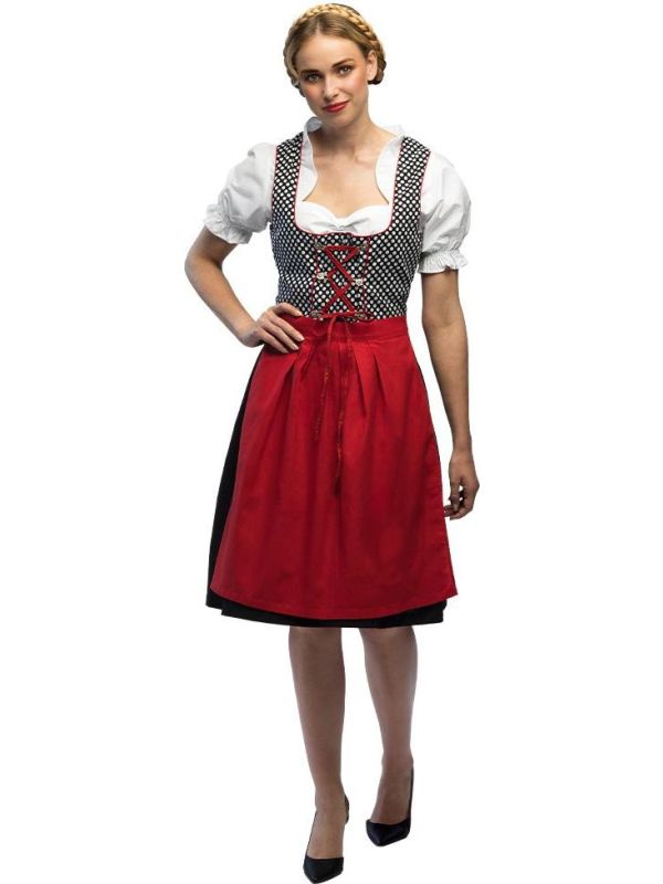 Oktoberfest Dirndl met Zwart Rode Rok