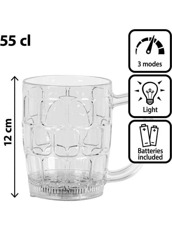 Oktoberfest LED Verlichting plastic bierpul 55cl