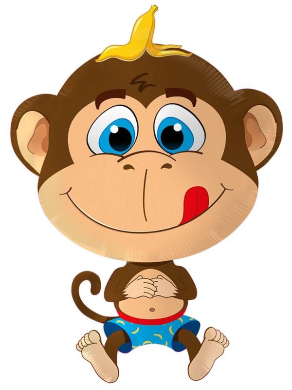 Ondeugend Aapje Folieballon