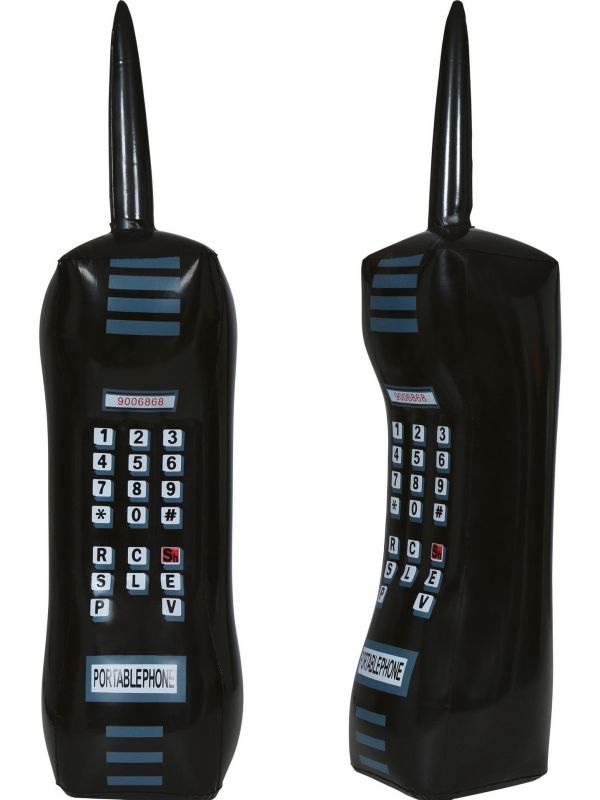 Opbaasbare Zwarte Telefoon 60cm