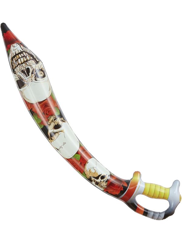 Opblaasbaar Schedel Piratenzwaard