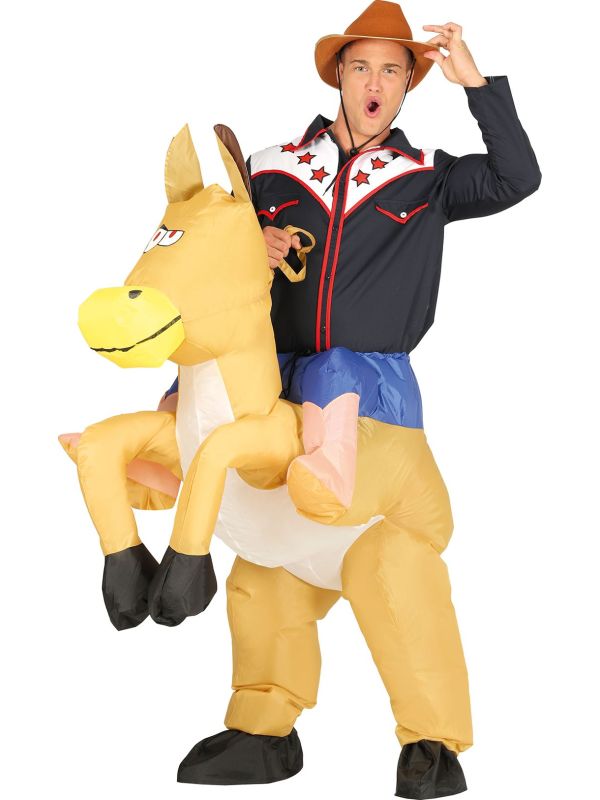 Opblaasbare Paard Step-In Kostuum