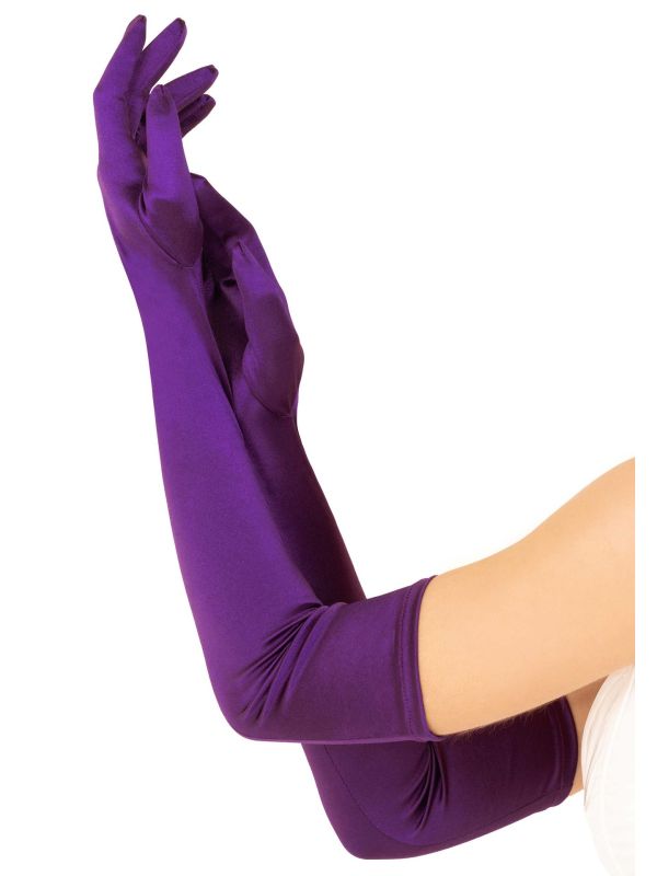 Opera Paarze Lange Satijnen Handschoenen