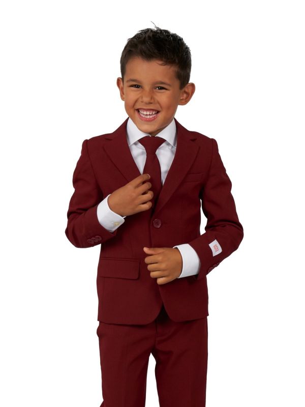 Opposuits Blazing Burgundy Suit Jongens