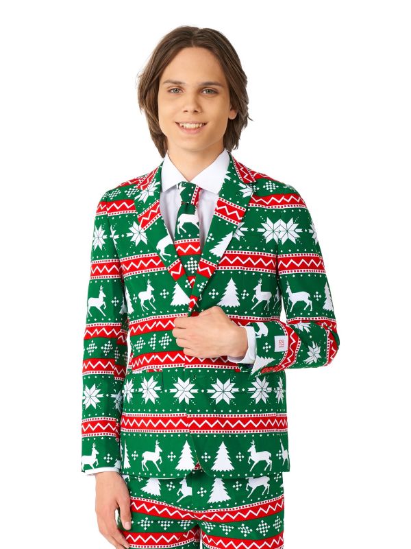 Opposuits Festive Green Suit Jongens