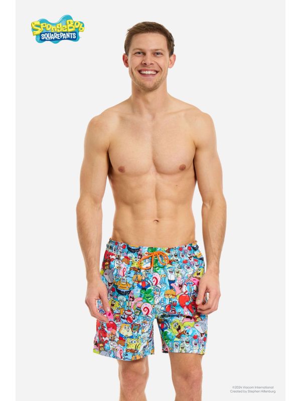 Opposuits Heren Zwembroek Spongebob Karakters Lichtblauw