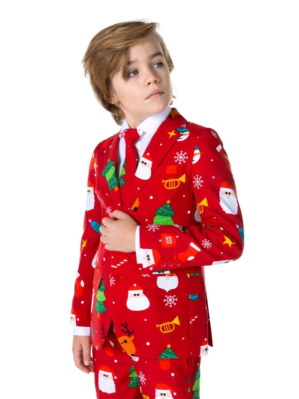 Opposuits Kerstmis Festivity Red Suit Jongens