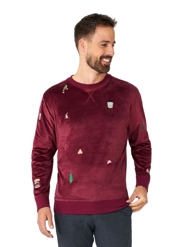 Opposuits Kerstmis - Velvet Red Sweater Heren