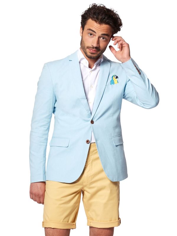 Opposuits Papegaai - Soft Blue Blazer Heren