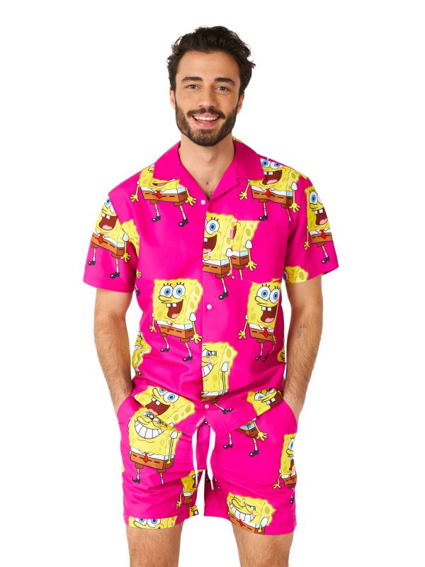 Opposuits Spongebob Roze Setje Heren