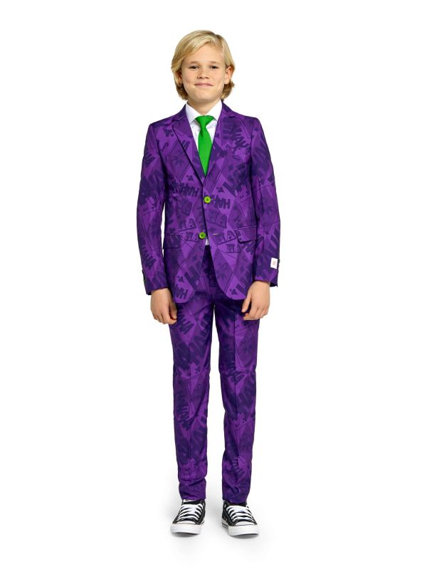 Opposuits Tieners The Joker Kostuum Paars