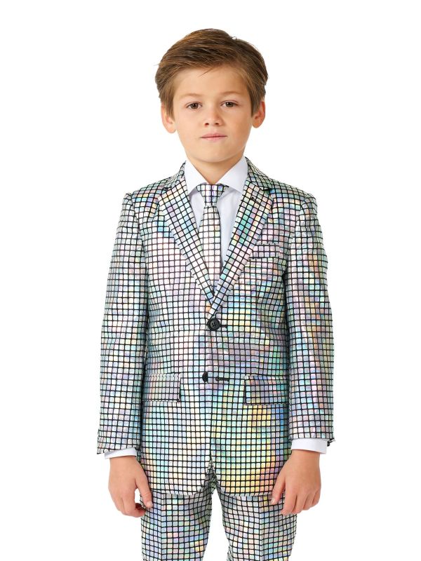Opposuits Zilveren Discobal Suit Jongens
