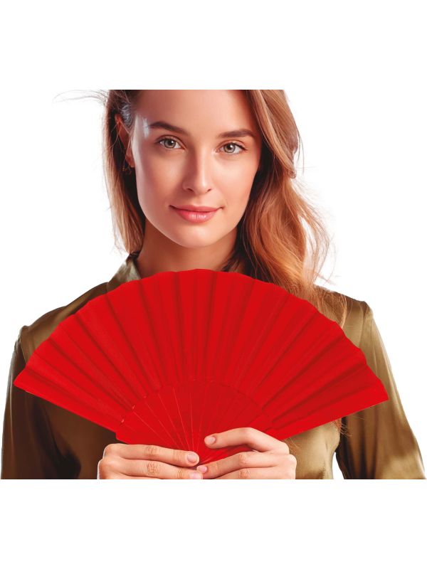 Opvouwbare Handwaaier Rood