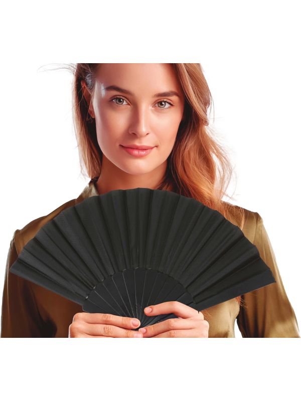 Opvouwbare Handwaaier Zwart